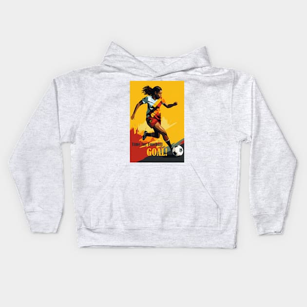 FIFA Women World Cup Poster Kids Hoodie by GreenMary Design